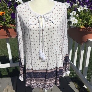 Cedar Rose Tunic Top. size XL